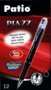 Opakowanie Długopis Piazz żelowy igłowy czarny 12 sztuk