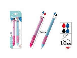 Opakowanie Długopis ścieralny dwukolorowy kotek i myszka 2szt