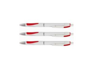 Opakowanie Długopis Solidly White czerwony (50szt)