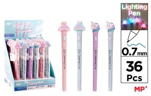 Opakowanie Długopis świecący niebieski 0,7mm (36szt)