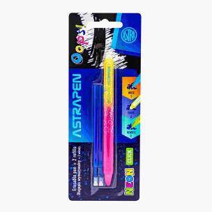 Opakowanie Długopis wymazywalny 0,5mm + 2 wkłady Neon