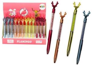 Opakowanie Długopis z diamentami Jeleń 0,7mm czarny (48szt)