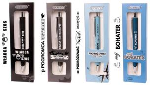 Opakowanie Długopis z nadrukiem Motto - On w etui GB mix