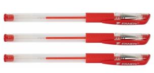 Opakowanie Długopis żelowy Fandy czerwony (12szt)