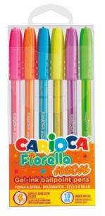 Opakowanie Długopis żelowy Fiorella neon 6szt CARIOCA
