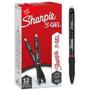 Opakowanie Długopis żelowy S-GEL czerwony 0.7mm (12szt)