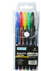 Opakowanie Długopisy żelowe metaliczne 6 kolorów