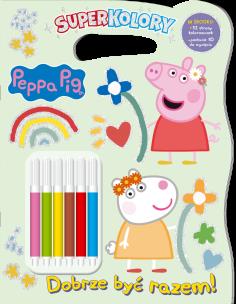Dobrze być razem! Świnka Peppa. Superkolory. Autor: Opracowanie zbiorowe. Multiszop.pl Okładka książki Dobrze być razem! Świnka Peppa. Superkolory