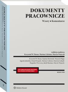 Okładka książki Dokumenty pracownicze. Wzory. Komentarze