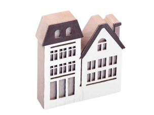 Opakowanie Domek drewniany biały z brązowym dachem B