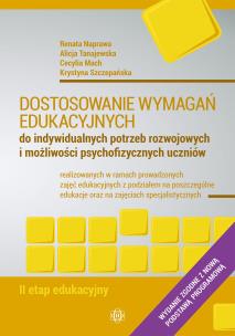 Dostosowanie wymagań edukacyjnych II etap edukacyjny Nowe wydanie. Autor: Opracowanie zbiorowe. Multiszop.pl Okładka książki Dostosowanie wymagań edukacyjnych II etap edukacyjny Nowe wydanie
