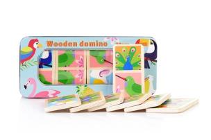 Opakowanie Drewniana gra domino ptaszki
