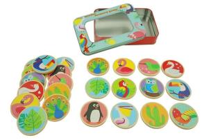 Opakowanie Drewniana gra memory - ptaszki