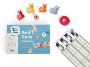 Drewniana gra Wyścig ślimaków. Wydawca: BS Toys. Multiszop.pl Opakowanie Drewniana gra Wyścig ślimaków