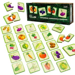 Opakowanie Drewniana lamiglówka warzywa