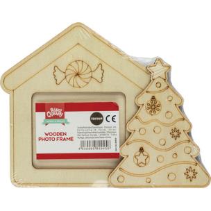 Okładka książki Drewniana Ramka Na Zdjęcie Z Choinką 89945 Centrum