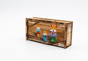 Opakowanie Drewniana układanka - Lisy