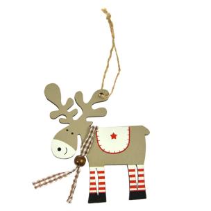 Opakowanie Drewniana zawieszka - renifer z szalikiem