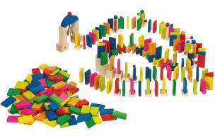 Drewniane domino 247el. Wydawca: Goki. Multiszop.pl Opakowanie Drewniane domino 247el