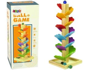 Opakowanie Drewniane drzewko Tor kulkowy zjeżdżalnia liście