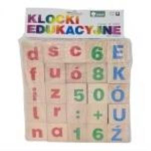 Drewniane klocki edukacyjne. Wydawca: Pro Kids. Multiszop.pl Opakowanie Drewniane klocki edukacyjne