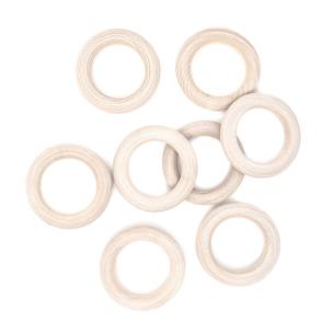 Opakowanie Drewniane kółko do makramy 45mm 8szt