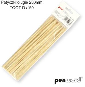 Opakowanie Drewniane patyczki długie 250mm 50szt