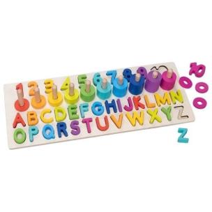Opakowanie Drewniane puzzle alfanumeryczne