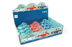 Drewniane samochodziki (12szt). Wydawca: Scratch. Multiszop.pl Opakowanie Drewniane samochodziki (12szt)