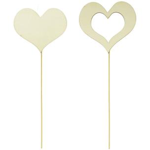 Opakowanie Drewniane serce na piku