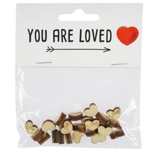 Opakowanie Drewniane serduszka mini 24szt