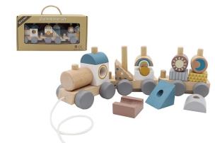 Opakowanie Drewniany pociąg z klockami