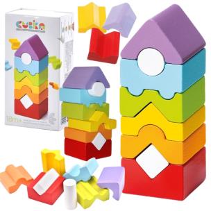 Drewniany wieża. Wydawca: CUBIKA. Multiszop.pl Opakowanie Drewniany wieża