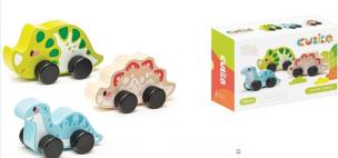 Drewniany zestaw Radosne dinozaury. Wydawca: CUBIKA. Multiszop.pl Opakowanie Drewniany zestaw Radosne dinozaury