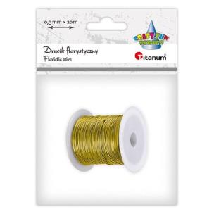 Opakowanie Drucik florystyczny 0,3mm 20m złoty