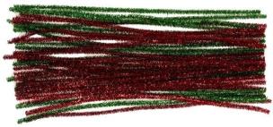 Opakowanie Druciki kreatywne metaliz. zielone i czerwone 30cm