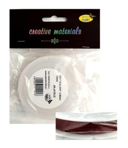 Opakowanie Drut stalowy 0.3mm duża szpula 100mb bordowy