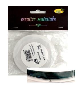 Opakowanie Drut stalowy 0.3mm duża szpula 100mb ciemnozielony