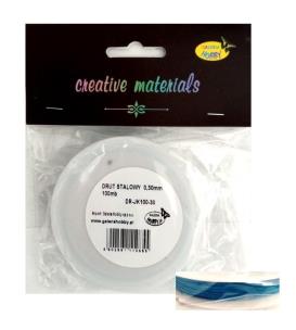 Opakowanie Drut stalowy 0.3mm duża szpula 100mb j.niebieski