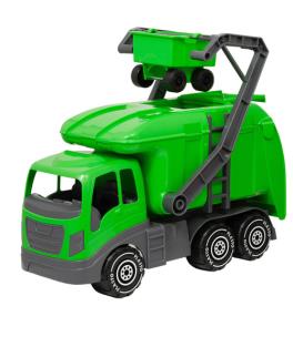 Okładka książki Duża śmieciarka 40 cm z koszem na śmieci. Wysoka jakość.