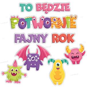 Duże dekoracje szkolne - Potwornie fajny rok XL. Wydawca: LearnHow. Multiszop.pl Opakowanie Duże dekoracje szkolne - Potwornie fajny rok XL