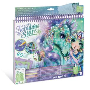 Opakowanie Duży szkicownik z kredkami i naklejkami L Konie Ariaz i Joyiaz Nebulous Stars