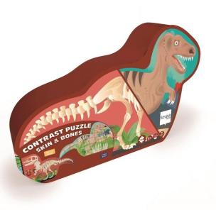 Dwustronne puzzle 100 XL Dinozaury i szkielety. Wydawca: Scratch. Multiszop.pl Opakowanie Dwustronne puzzle 100 XL Dinozaury i szkielety