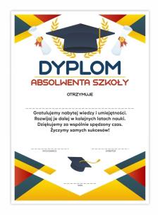 Opakowanie Dyplom A4 absolwenta szkoły - Uroczystość 30szt