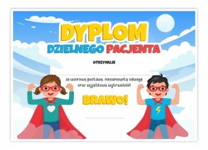 Dyplom A4 dzielnego pacjenta - Super Dzieci 10szt. Wydawca: LearnHow. Multiszop.pl Opakowanie Dyplom A4 dzielnego pacjenta - Super Dzieci 10szt