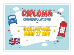 Opakowanie Dyplom A4 językowy - język angielski 01 20szt