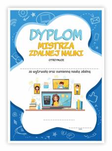 Opakowanie Dyplom A4 mistrza nauki zdalnej - Lekcja 10szt