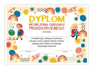 Opakowanie Dyplom A4 ukończenia oddziału przedszkolnego 30szt