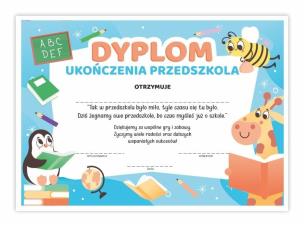 Opakowanie Dyplom A4 ukończenia przedszkola - Żyrafa 10szt
