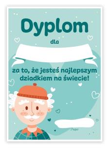 Opakowanie Dyplom A5 Dzień Dziadka certyfikat 10szt